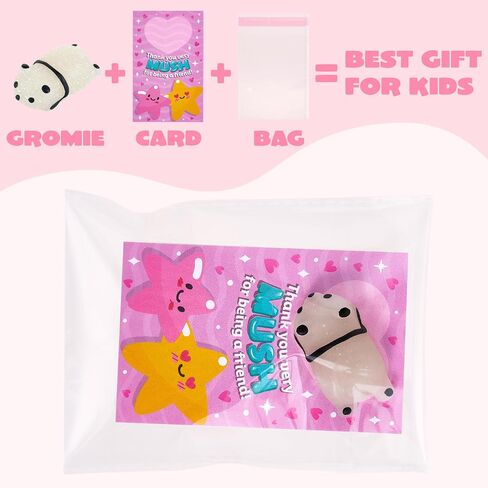joyin 28 حزم بطاقات هدية عيد الحب مع هدية لطيف kawaii موتشي لعبة اسفنجي للضغط على تخفيف التوتر لعبة تململ موتشي لعب اسفنجي للأطفال، وجوائز تبادل الفصول الدراسية عيد الحب لعبة صالح الطرف in Saudi Arabia