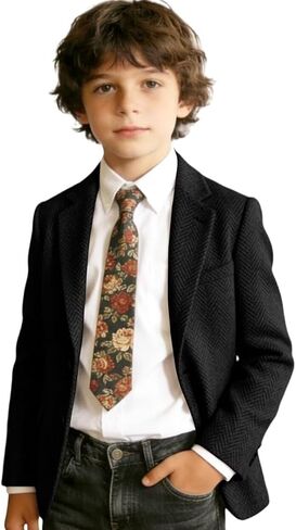 أطفال الأطفال للأولاد بدلات السترة Tweed Herringbone Retro Tuxedo Boys Homecoming in Saudi Arabia