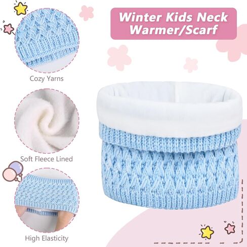 مجموعة الوشاح القبعة قبعة الشتاء للأطفال ، فتيات صغيرات فتيات شتاء قبعة أطفال مع بوم الرقبة الدافئة قفازات الصوف المبطنة in Kuwait