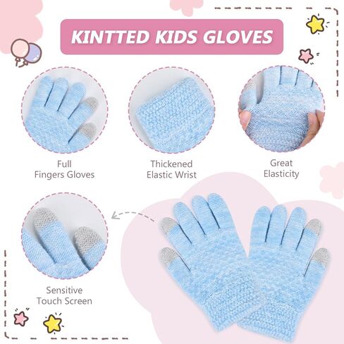 مجموعة الوشاح القبعة قبعة الشتاء للأطفال ، فتيات صغيرات فتيات شتاء قبعة أطفال مع بوم الرقبة الدافئة قفازات الصوف المبطنة in Kuwait