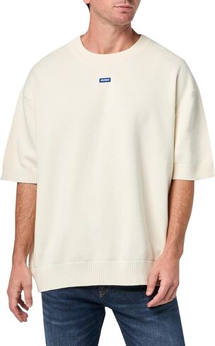 HUGO Men's Short Sleeve Cotton Knit Sweater in Saudi Arabia