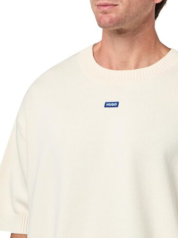 HUGO Men's Short Sleeve Cotton Knit Sweater in Saudi Arabia