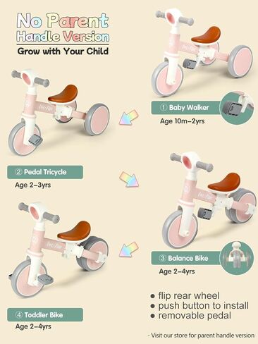 Toddler Balance Bike for 1 2 Year Old, 4 in 1 Tricycle for Toddlers 1-3 in Saudi Arabia