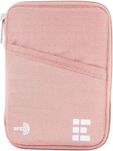 Passport Holder & Travel Wallet with RFID Blocking - Premium Document Organizer Case for Men and Women - Holds Passports, Cards, Tickets, ID, Cash - Compact Zippered Wallet - Midnight in Saudi Arabia