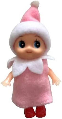 Munchkins and Doodlebugs Toddler Elf - Full Body Real Elves - Miniature Elfs - Tiny Elf - Red Baby Blue Green Yellow (Orange Wearing Dress) in Saudi Arabia