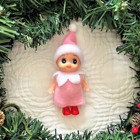 Munchkins and Doodlebugs Toddler Elf - Full Body Real Elves - Miniature Elfs - Tiny Elf - Red Baby Blue Green Yellow (Orange Wearing Dress) in Saudi Arabia