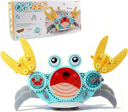 السيطرة على لعبة Crabling Crab Crab Baby Toy-ألعاب وقت البطن الرضع 3 4 5 6 7 8 9 10 11 12 أطفال بوي 3-6 6-12 لزحف التعلم 9-12 in Kuwait