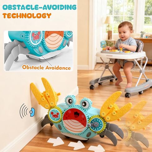 السيطرة على لعبة Crabling Crab Crab Baby Toy-ألعاب وقت البطن الرضع 3 4 5 6 7 8 9 10 11 12 أطفال بوي 3-6 6-12 لزحف التعلم 9-12 in Kuwait