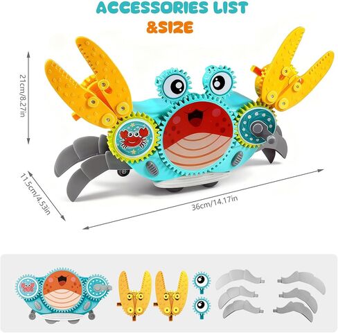 السيطرة على لعبة Crabling Crab Crab Baby Toy-ألعاب وقت البطن الرضع 3 4 5 6 7 8 9 10 11 12 أطفال بوي 3-6 6-12 لزحف التعلم 9-12 in Kuwait