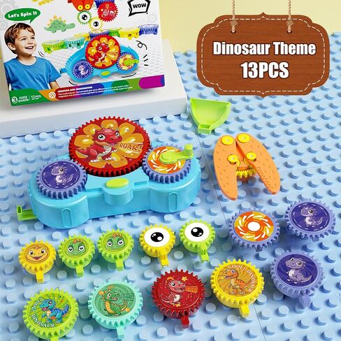 ألعاب STEM Gears للأطفال بعمر 3 سنوات فما فوق، مكعبات بناء تعليمية إبداعية، مجموعة ألعاب بناء تعليمية 18 قطعة، وضع مزدوج كهربائي ويدوي، مجموعة ألعاب متعددة الاستخدامات هدية للأولاد والبنات in Saudi Arabia