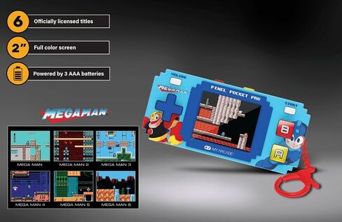 My Arcade Mega Man Pixel Pocket Pro: Officially Licensed Mega Man Video Game, Portable Keychain Arcade in Saudi Arabia