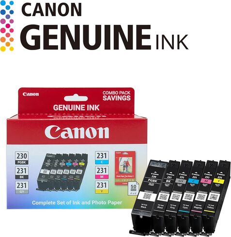 مجموعة حبر Canon PGI-230/CLI-231، متوافقة مع طابعات PIXMA TS8820 اللاسلكية in Saudi Arabia