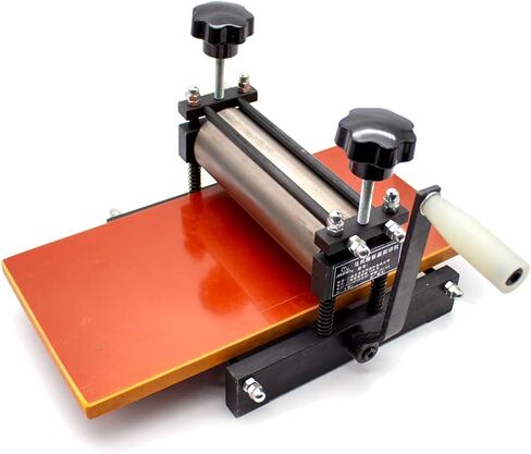 Small Printmaking Rubbing Machine, Portable Slab Roller Printmaking Machine with Shake The Handle, Manual Etching Printing Press with 16CM Print Width, for Monotype and Etching Projects in Saudi Arabia