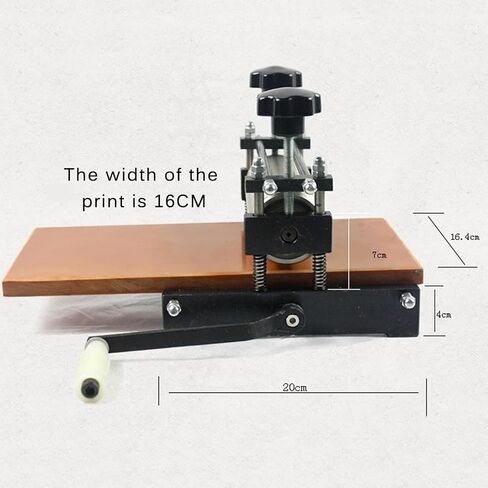 Small Printmaking Rubbing Machine, Portable Slab Roller Printmaking Machine with Shake The Handle, Manual Etching Printing Press with 16CM Print Width, for Monotype and Etching Projects in Saudi Arabia