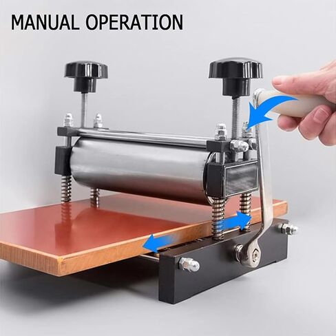 Printmaking Rubbing Machine, Manual Etching Printing Press with Metal Roller, Letterpress Gravure Rubbing Tool with Handle, Print Width 16CM, for Block Monotype Printing and Etching in Saudi Arabia