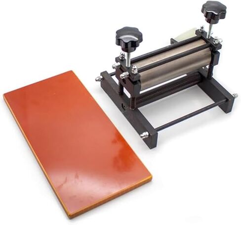 Printmaking Rubbing Machine, Manual Etching Printing Press with Metal Roller, Letterpress Gravure Rubbing Tool with Handle, Print Width 16CM, for Block Monotype Printing and Etching in Saudi Arabia