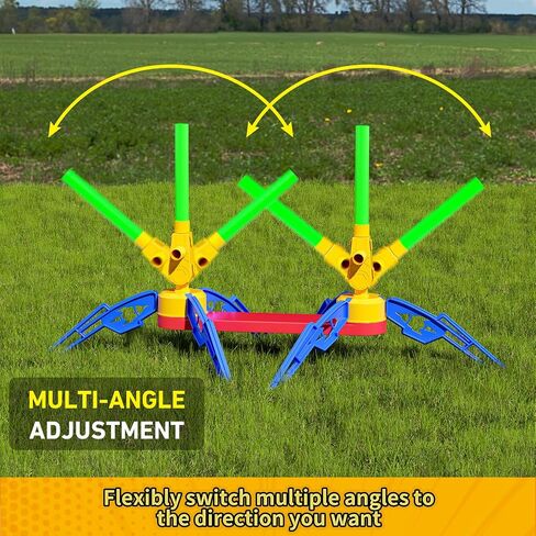 Toys Rocket Launcher for Kids - Launch up to 100 Ft, 8 Multi-Color Foam Rockets & Adjustable Launch Stand, Kids Outdoor Toys, Age 3+ in Saudi Arabia