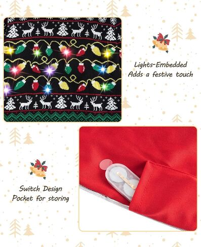 CuteMile Kids Boy Sweatly Christmas Sevents Size 5-14 Girls Light Up Xmas Sendents for Party in Kuwait