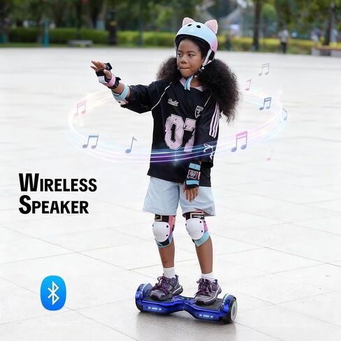 HOVERSTAR hoverboard High intensity headlights and LED running lights hooverboard wireless built in Bluetooth speaker None-Slip Footpad hoover boards for a 7-12 year old Easy and quick learning Comply with US UL Safety standard None-Slip Footpad in Kuwait