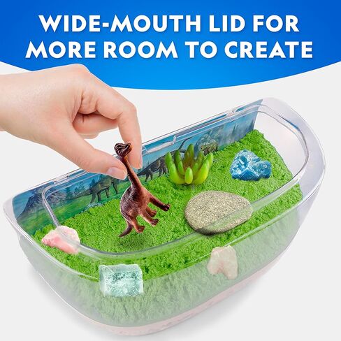 مجموعة أدوات تررم الديناصورات المضيئة من ناشيونال جيوغرافيك للأطفال - قم ببناء موطن ما قبل التاريخ باستخدام رمال اللعب والأحجار الكريمة الحقيقية وأشكال الديناصورات، ومجموعة الأنشطة العلمية للأولاد والبنات in Kuwait