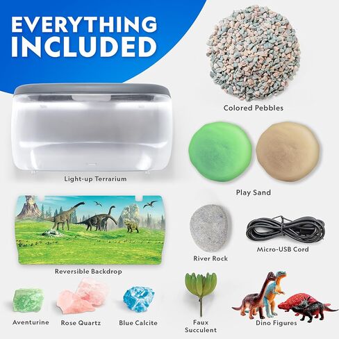 مجموعة أدوات تررم الديناصورات المضيئة من ناشيونال جيوغرافيك للأطفال - قم ببناء موطن ما قبل التاريخ باستخدام رمال اللعب والأحجار الكريمة الحقيقية وأشكال الديناصورات، ومجموعة الأنشطة العلمية للأولاد والبنات in Kuwait