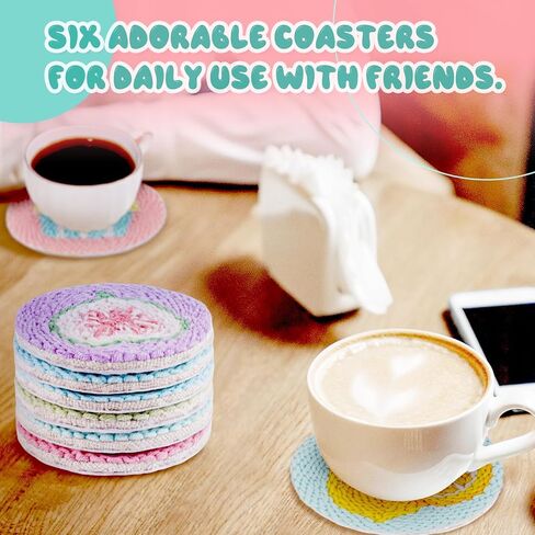 Punch Needle kit-6,Embroidery kit for Beginners,Punch Needle Kits Adults Beginner,Needles, Curved Scissors, a Tool Storage Box, Yarn, Easy-to-Follow Instructions, and Tutorial Videos-Fruit Dessert in Kuwait