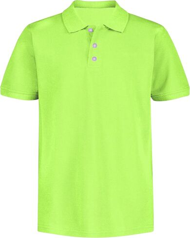 Uideazone Boys Polo Polo قمصان جافة Fit Performance Golf Sleeve Short Disual School Uniform Size 5-14 in Kuwait