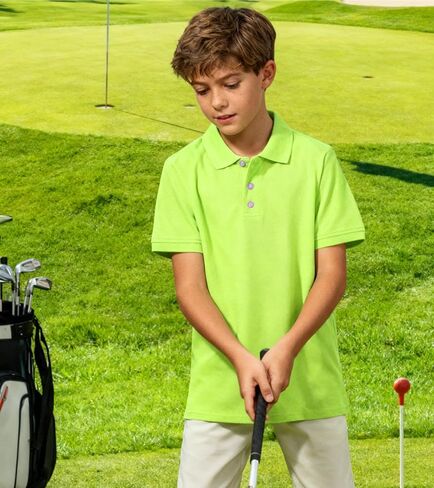 Uideazone Boys Polo Polo قمصان جافة Fit Performance Golf Sleeve Short Disual School Uniform Size 5-14 in Kuwait