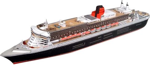 ZEZEFUFU لتقوم بها بنفسك 1:400 Queen Mary II Cruise Liner Ship ثلاثية الأبعاد نموذج قارب ورقي مجموعة مفككة in Kuwait