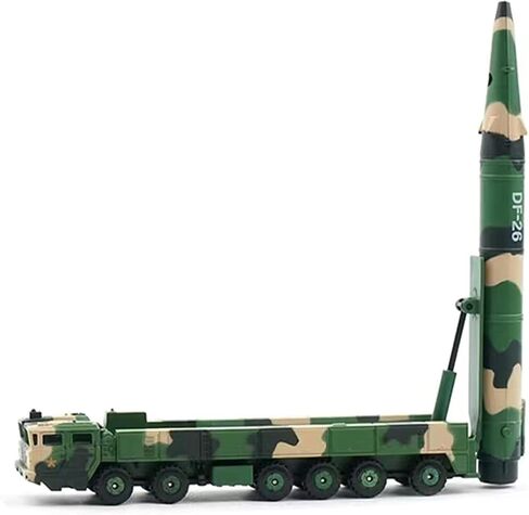 ZEZEFUFU 1:100 Dongfeng 26 Nuclear&Constant Missile Vehicle Model Military Scene Display Model in Saudi Arabia