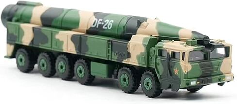 ZEZEFUFU 1:100 Dongfeng 26 Nuclear&Constant Missile Vehicle Model Military Scene Display Model in Saudi Arabia