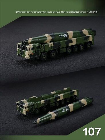 ZEZEFUFU 1:100 Dongfeng 26 Nuclear&Constant Missile Vehicle Model Military Scene Display Model in Saudi Arabia