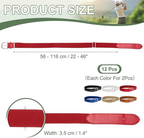 Baseball Belt PU Leather Softball Belt, Adjustable Elastic Baseball Uniform Belt Fit for Football Exercises in Saudi Arabia