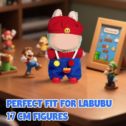 AICase لملابس Lububu/لملابس Lububu، مجموعة ملابس لدمية Lububu مقاس 17 سم، مجموعة من 3 قطع ملابس للقبعات من أجل la-bubu، إكسسوارات ملابس الدمى الأنيقة الرائعة للأولاد والبنات (بدون دمية) _01 in Kuwait