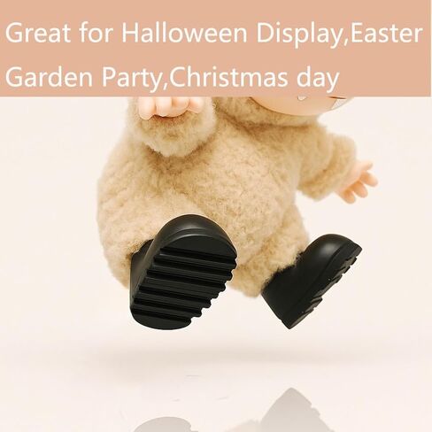 Doll Shoes for 17cm Art Dolls, Cute Mini Shoes Accessories Compatbie with Sitting Standing Series Labubu,Perfect for Dress-Up & Display,Doll Accessories for Lovers,Collectors (No Doll Included) in Kuwait