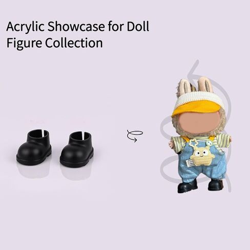 Doll Shoes for 17cm Art Dolls, Cute Mini Shoes Accessories Compatbie with Sitting Standing Series Labubu,Perfect for Dress-Up & Display,Doll Accessories for Lovers,Collectors (No Doll Included) in Kuwait