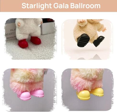 Doll Shoes for 17cm Art Dolls, Cute Mini Shoes Accessories Compatbie with Sitting Standing Series Labubu,Perfect for Dress-Up & Display,Doll Accessories for Lovers,Collectors (No Doll Included) in Kuwait