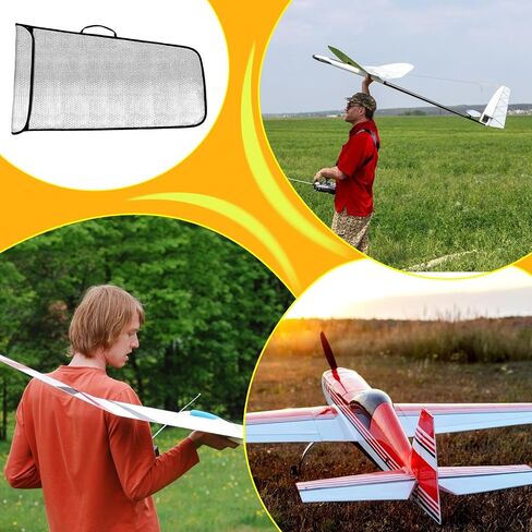 RC Plane Wing Bag, Waterproof Bubble Layer Model Wrap, Protective Cover with Handle for Aircraft Model Gear, Safe Transportation, Storage, Hobbyist Remote Control Accessories, Home Garage in Saudi Arabia