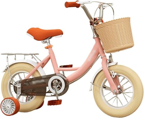 Kids Bike Bike for 3-12 Years Children Bicycles with Training Wheels Basket Doll Seat Coaster Brake Children's Bicycle in Saudi Arabia