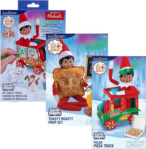 The Elf on the Shelf: Polar Props - DIY Sweet Truck, Polar Pizza Truck, and Toasty Roasty Set (New for 2025) in Saudi Arabia