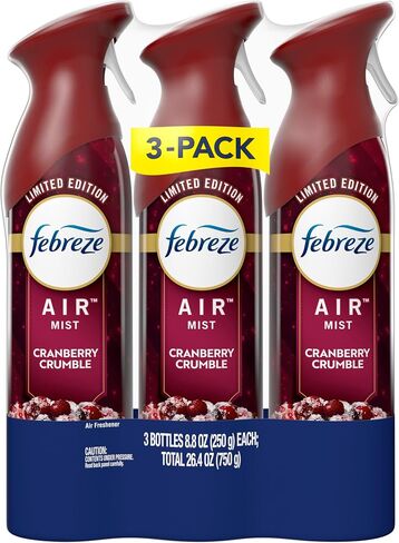 رذاذ معطر الهواء Febreze ، رذاذ غرفة مكافحة الرائحة ، نسيم سقوط هش ، طقس احتضان ، تفاحة القرفة المخبوزة ، 8.8 أوقية ، 3 عدد in Saudi Arabia