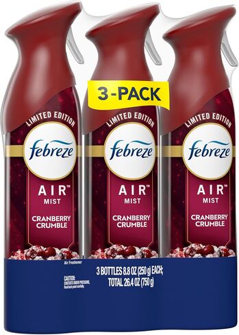رذاذ معطر الهواء Febreze ، رذاذ غرفة مكافحة الرائحة ، نسيم سقوط هش ، طقس احتضان ، تفاحة القرفة المخبوزة ، 8.8 أوقية ، 3 عدد in Saudi Arabia