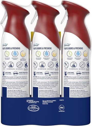 رذاذ معطر الهواء Febreze ، رذاذ غرفة مكافحة الرائحة ، نسيم سقوط هش ، طقس احتضان ، تفاحة القرفة المخبوزة ، 8.8 أوقية ، 3 عدد in Saudi Arabia