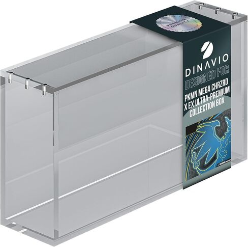 Acrylic Display Case for Mega CHARZRD X ex Ultra-Premium Collection UPC with Magnetic Lid - 8 + 5mm Acrylic with 5x3mm Magnets - Compatible with Mega Charzrd X ex UPC Box in Saudi Arabia