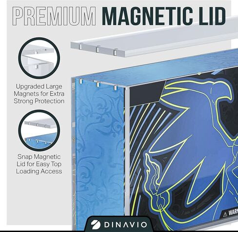 Acrylic Display Case for Mega CHARZRD X ex Ultra-Premium Collection UPC with Magnetic Lid - 8 + 5mm Acrylic with 5x3mm Magnets - Compatible with Mega Charzrd X ex UPC Box in Saudi Arabia