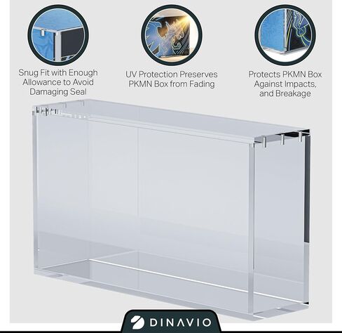 Acrylic Display Case for Mega CHARZRD X ex Ultra-Premium Collection UPC with Magnetic Lid - 8 + 5mm Acrylic with 5x3mm Magnets - Compatible with Mega Charzrd X ex UPC Box in Saudi Arabia
