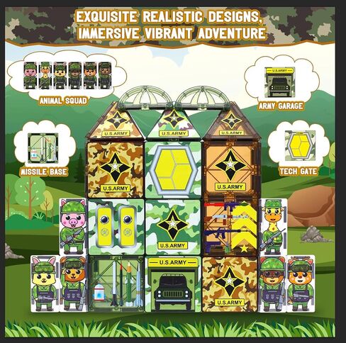 Diamond Magnetic Tiles Unicorns Princess Castle with Magnetic Art Decor Kit, Unicorn Toys for Girl 3 4-6-8, Magnet Tiles for kids 4-8 5 6 7+ Girl Gifts,Magnet Toys Include 5 Dolls,Rainbow,Candy,Decors in Saudi Arabia