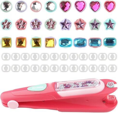 Hair Gem Stamper Kit, Hair Gems for Girls, Bling Hair Jewels for Girls Toys,Hair Styling Tool with Reusable Shining Diamonds,Birthday Arts & Crafts Gift for 5-12 Year Old Girl in Kuwait