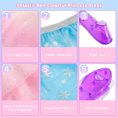 Princess Dress Up Toys and Jewelry Boutique, Girls Role Play Gift Set, Kids Toys for 3-6 Years Girl, Birthday Party Favors, Pretend Play Gifts for Little Girls Aged in Saudi Arabia