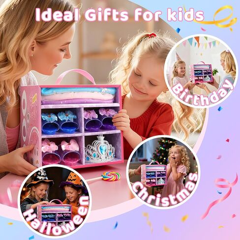 Princess Dress Up Toys and Jewelry Boutique, Girls Role Play Gift Set, Kids Toys for 3-6 Years Girl, Birthday Party Favors, Pretend Play Gifts for Little Girls Aged in Saudi Arabia